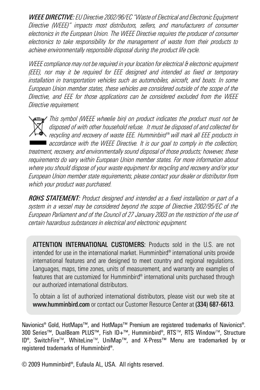 Humminbird 365i manual Which your product was purchased 