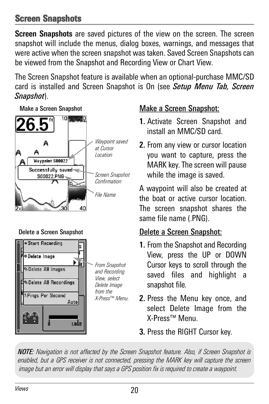 Humminbird 365i manual Screen Snapshots 