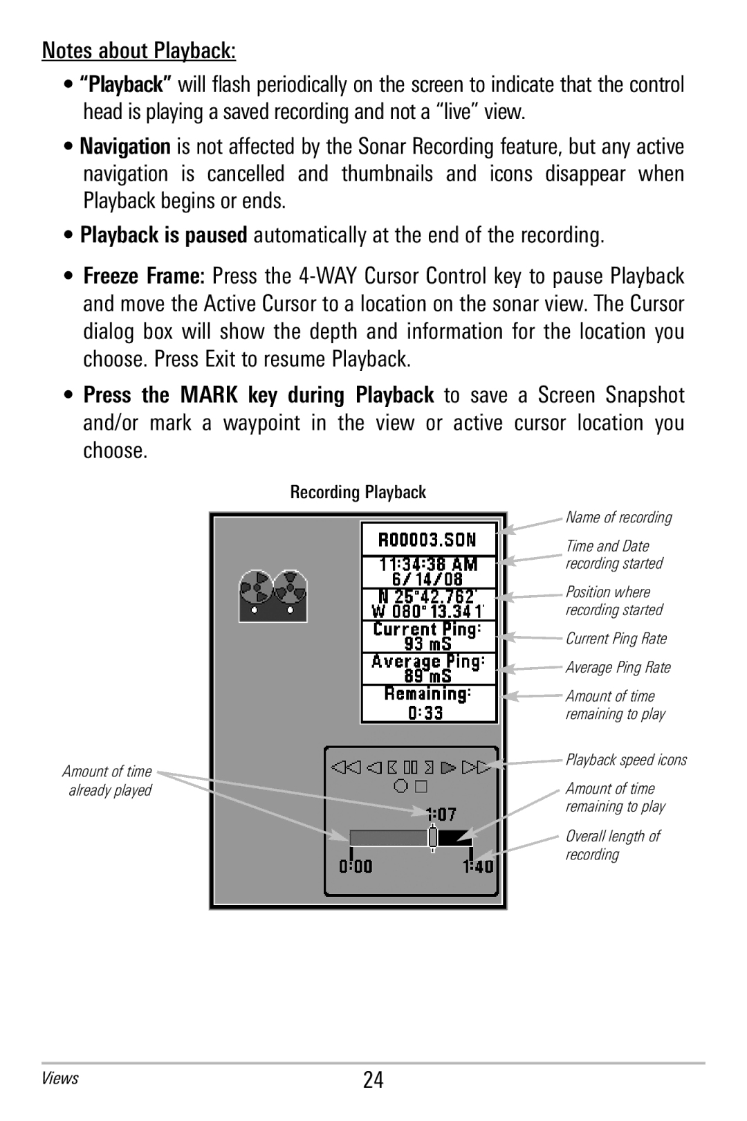 Humminbird 365i manual To save a Scree n Snap shot r active cursor location y ou 