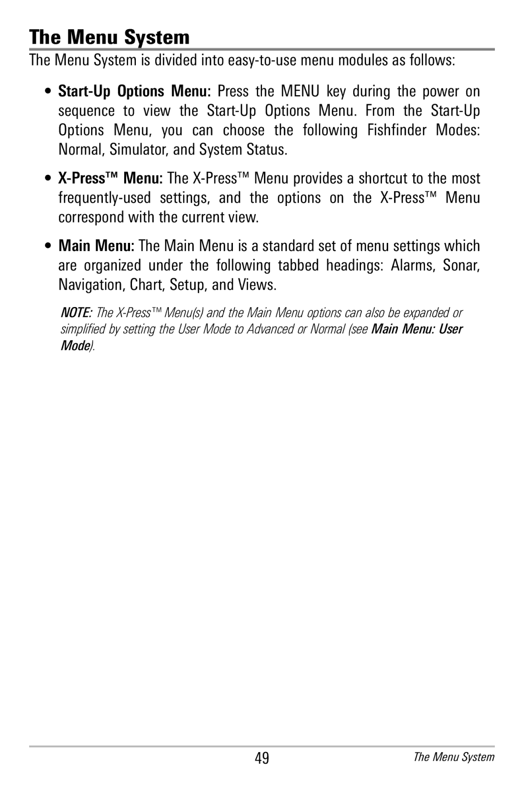 Humminbird 365i manual Menu System 