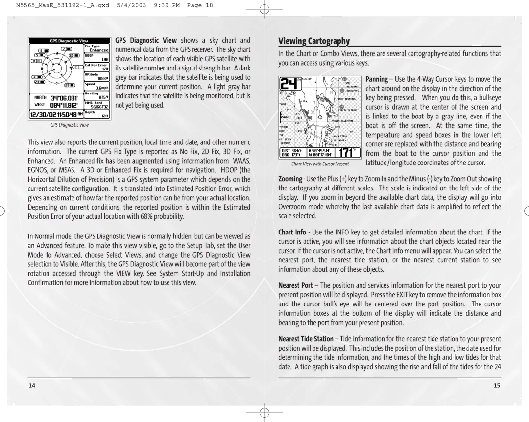 Humminbird 55, 65 manual Viewing Cartography 