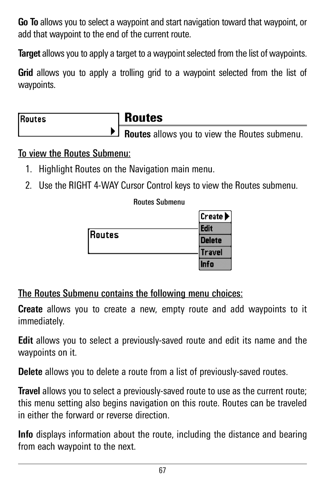 Humminbird 580 manual Routes 