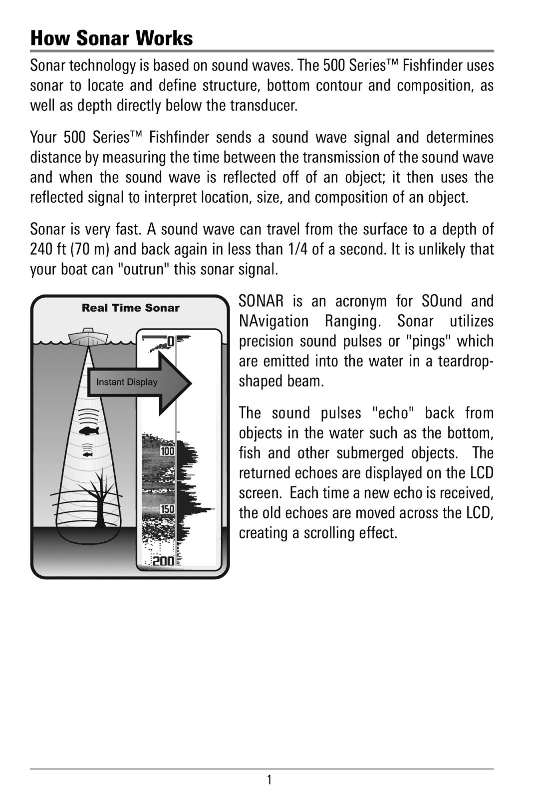 Humminbird 580 manual How Sonar Works 