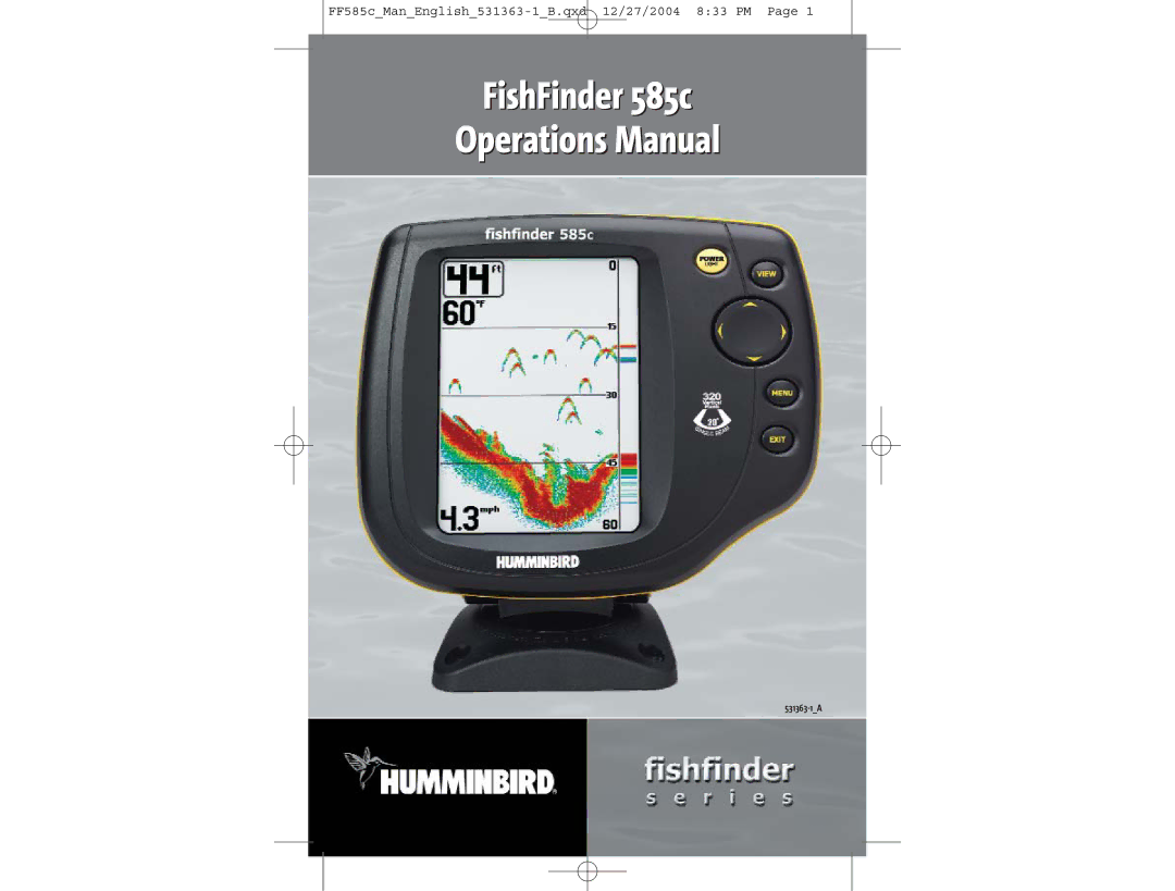 Humminbird 585C manual FishFinder 585c Operations Manual 