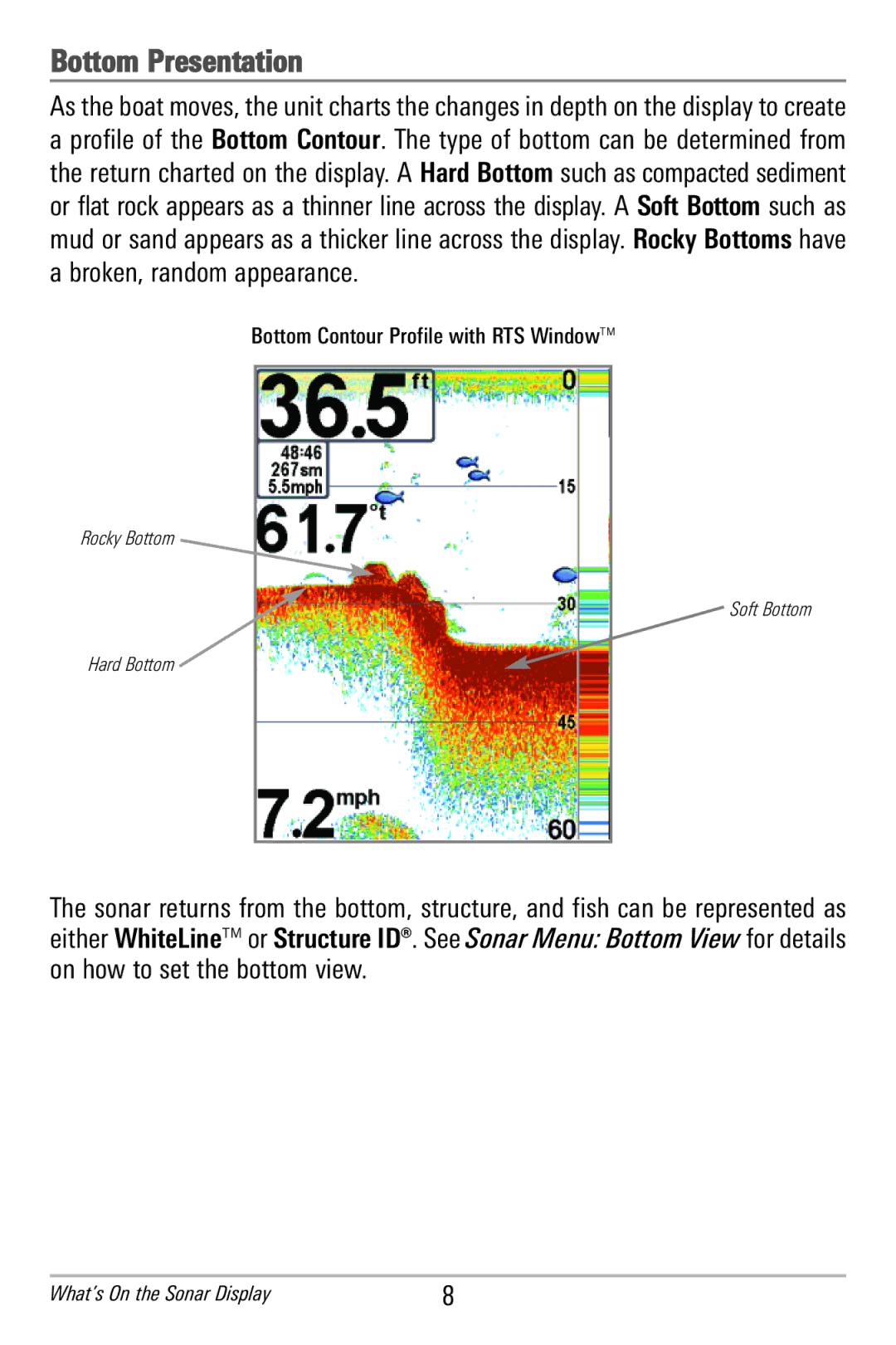 Humminbird 586c, 596c manual Bottom Presentation 