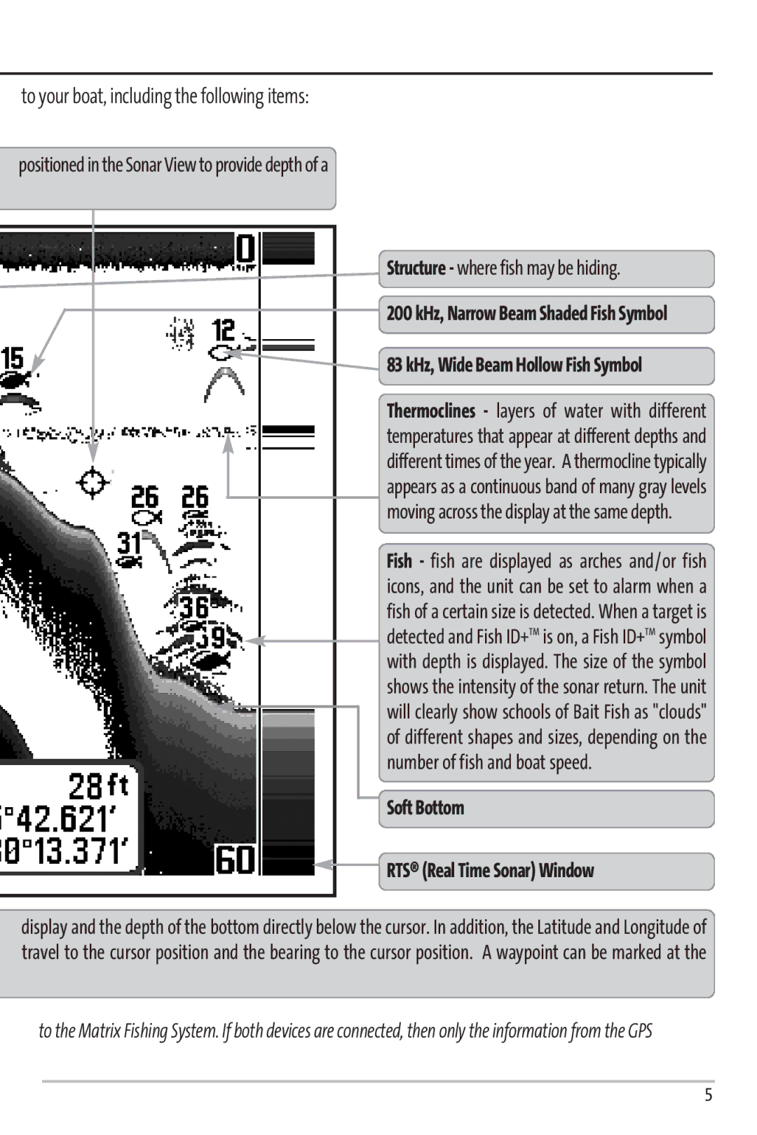 Humminbird 67 manual To your boat, including the following items, 83 kHz, Wide Beam Hollow Fish Symbol 