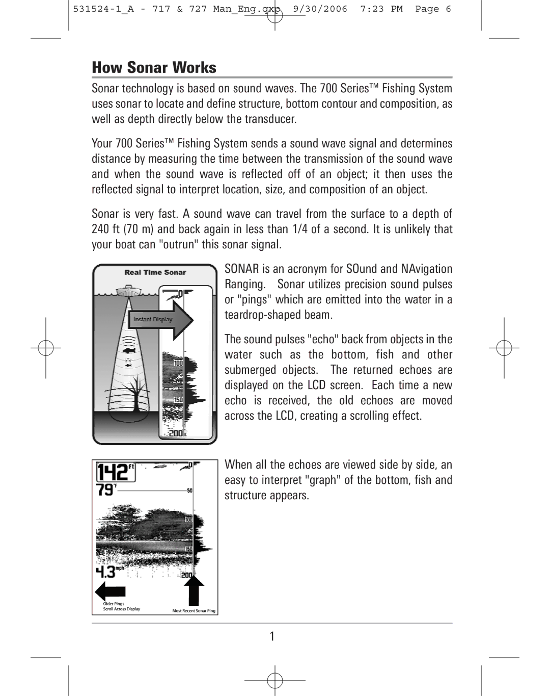 Humminbird 717, 727 manual How Sonar Works 