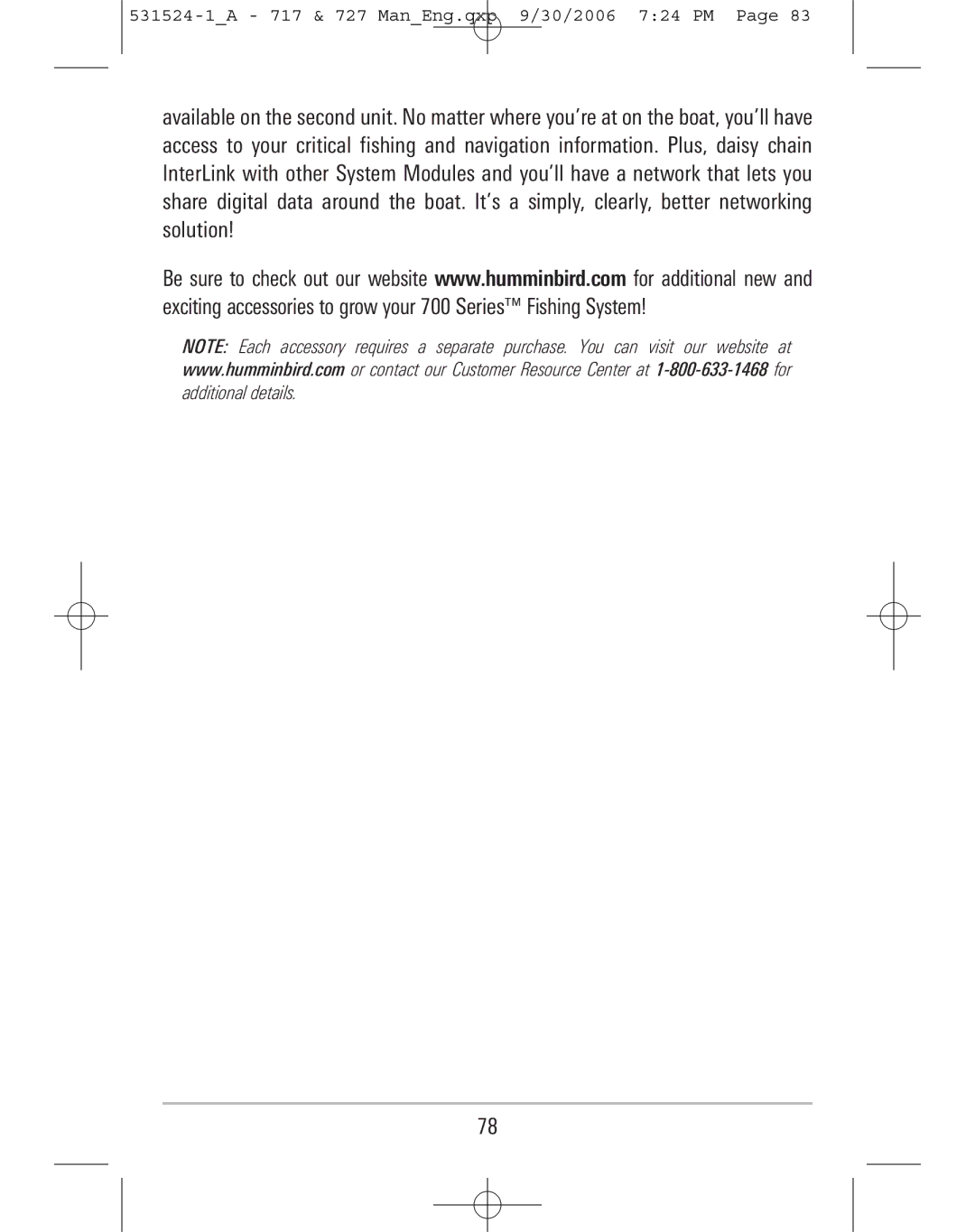 Humminbird manual 531524-1A 717 & 727 ManEng.qxp 9/30/2006 724 PM 