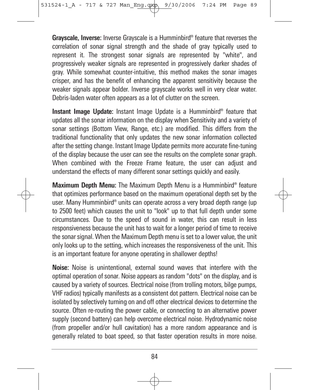 Humminbird manual 531524-1A 717 & 727 ManEng.qxp 9/30/2006 724 PM 