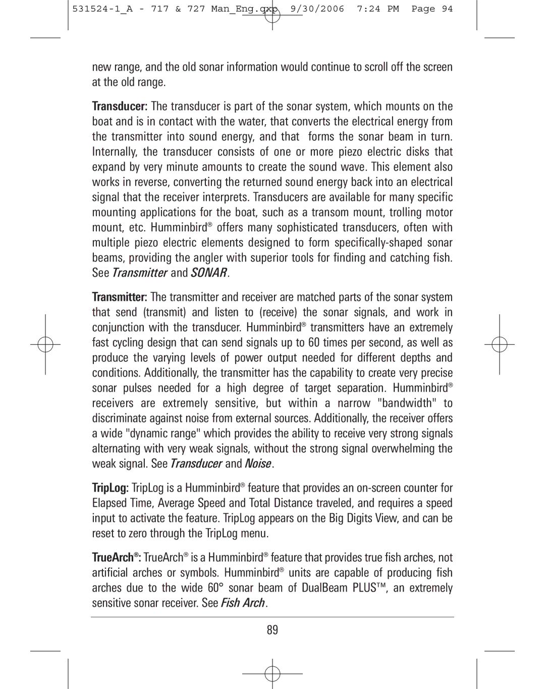 Humminbird manual 531524-1A 717 & 727 ManEng.qxp 9/30/2006 724 PM 