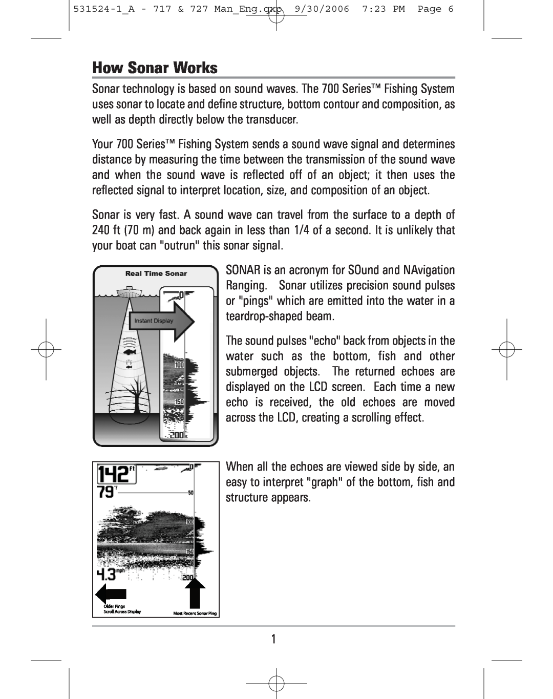Humminbird 717, 727 manual How Sonar Works 