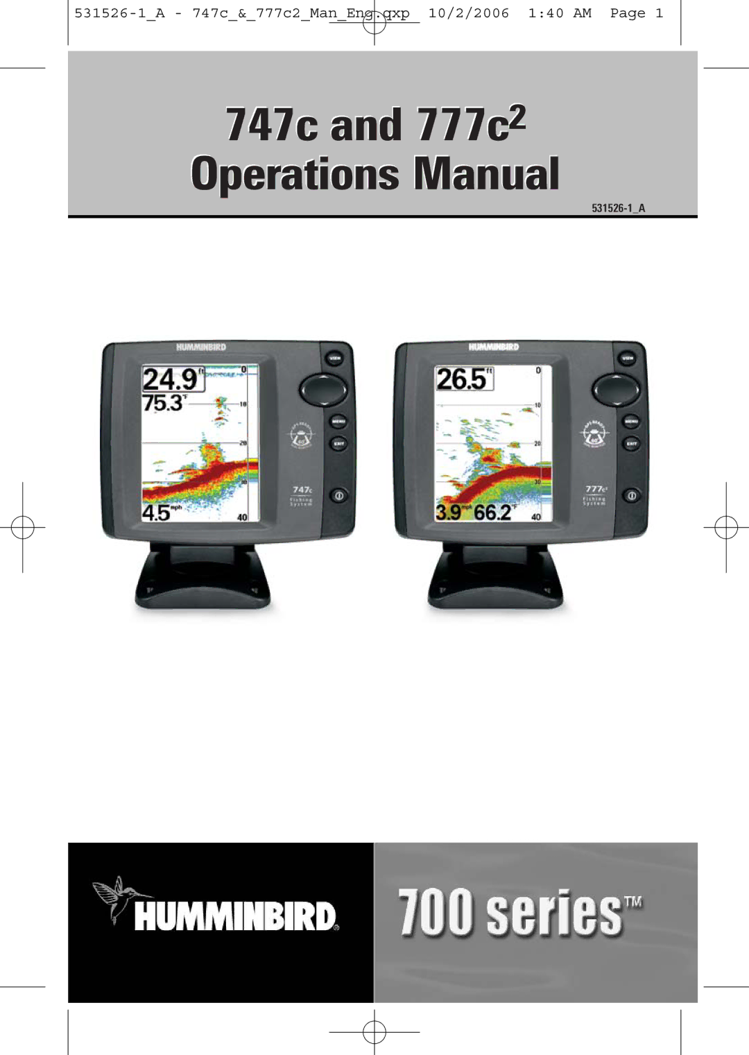 Humminbird manual 747c and 777c2 Operations Manual 