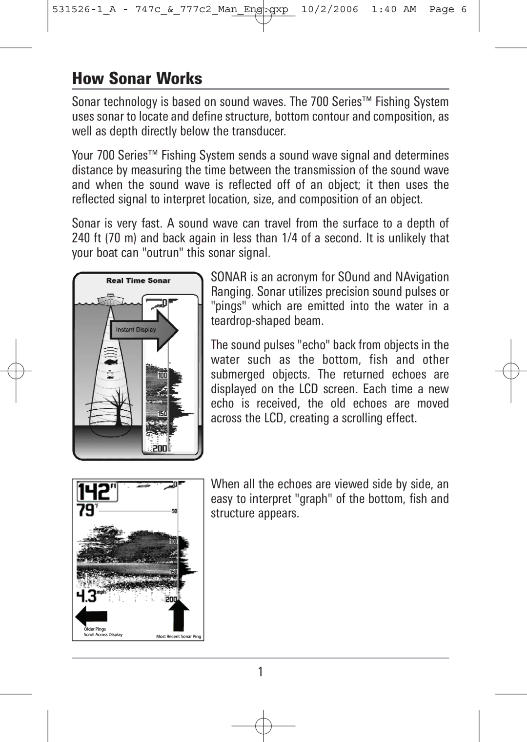 Humminbird 747c, 777c2 manual How Sonar Works 