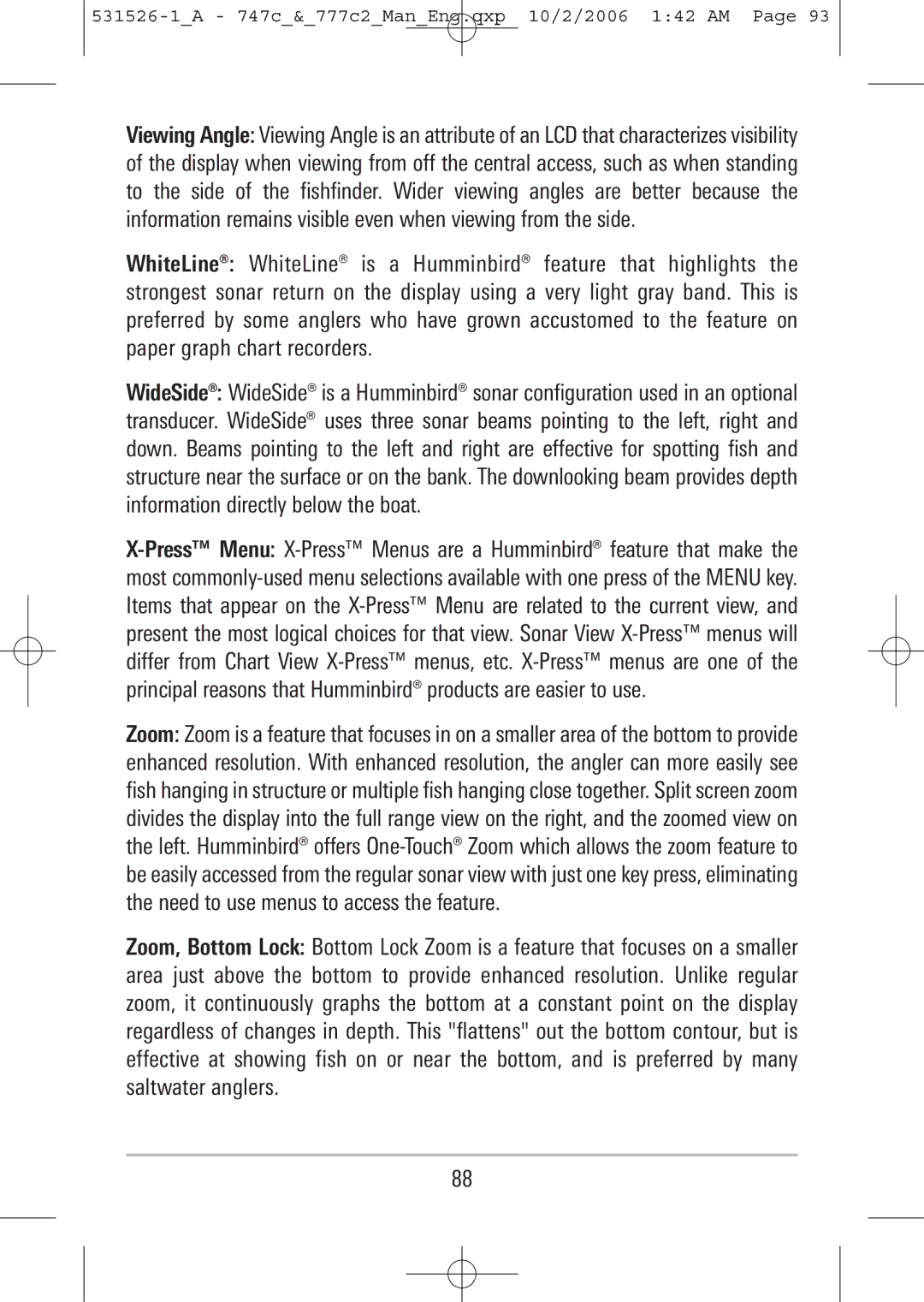 Humminbird manual 531526-1A 747c&777c2ManEng.qxp 10/2/2006 142 AM 