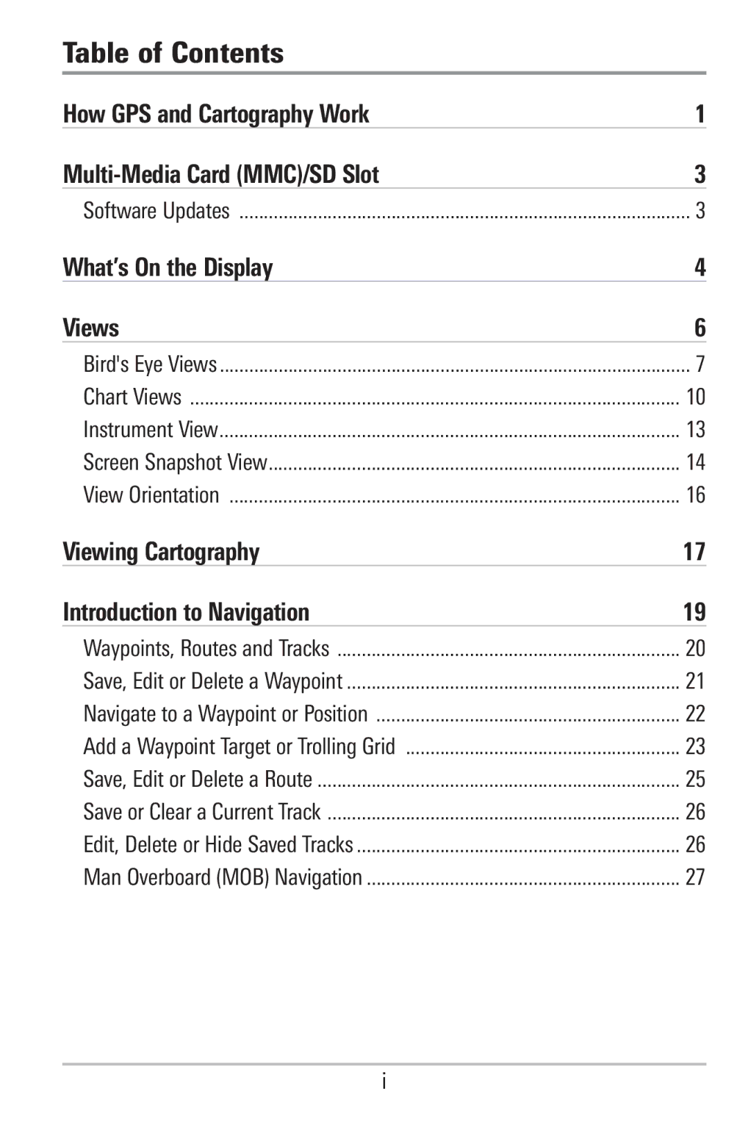 Humminbird 755C, 785C2I manual Table of Contents 