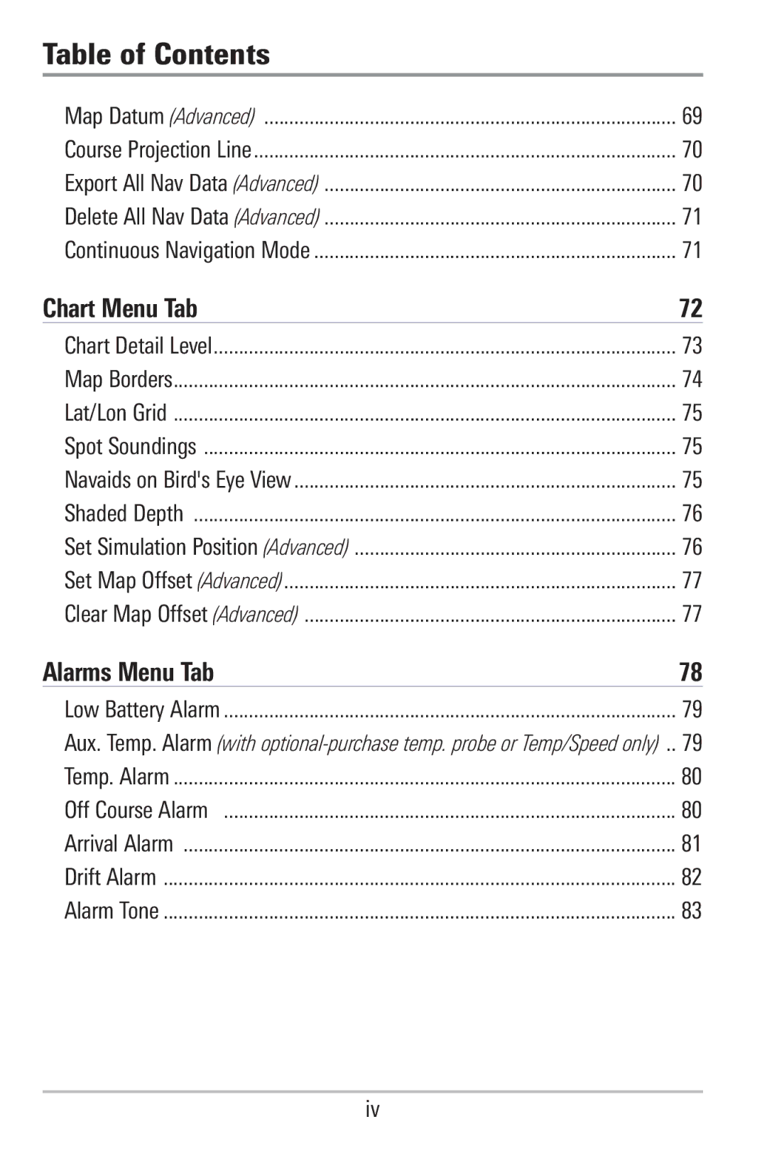 Humminbird 755C, 785C2I manual Chart Menu Tab 