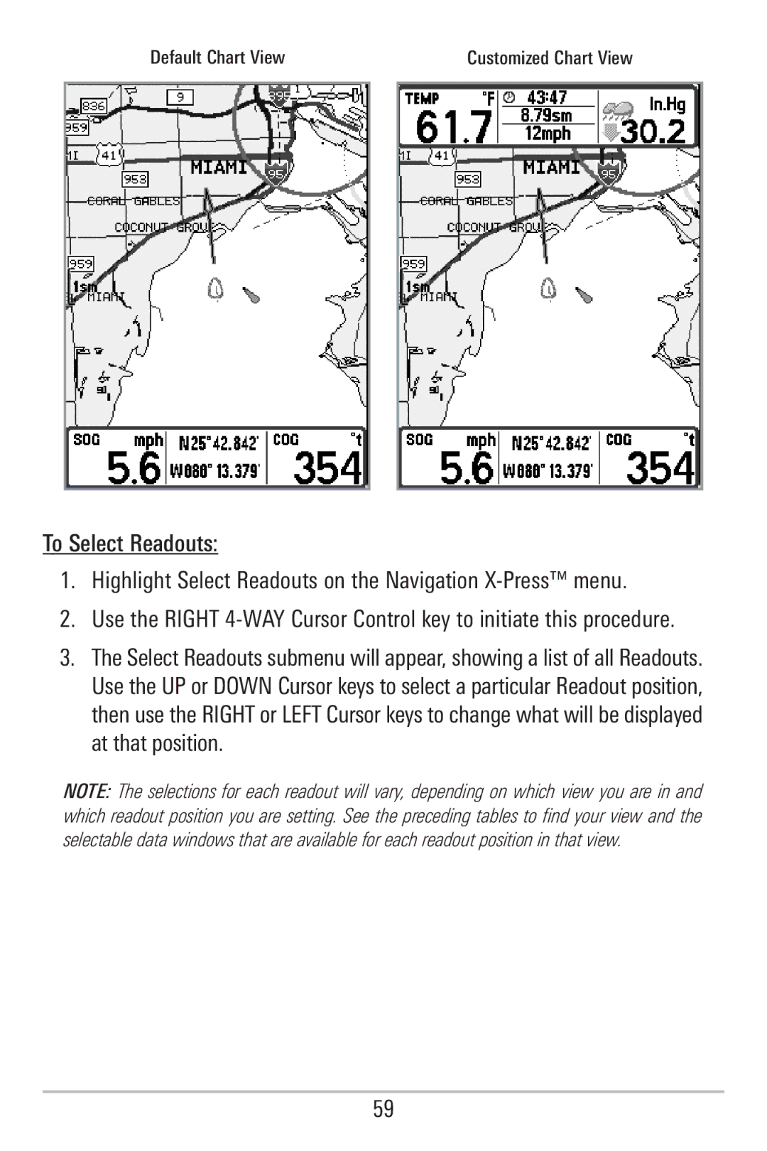 Humminbird 785C2I, 755C manual Default Chart View Customized Chart View 