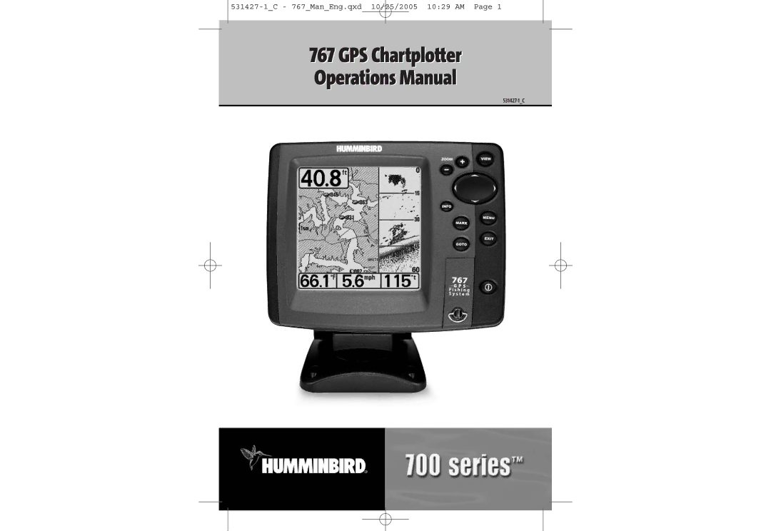 Humminbird 767 manual GPS Chartplotter Operations Manual 