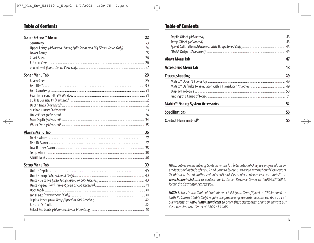 Humminbird 77c manual Sonar X-Press Menu, Sonar Menu Tab, Alarms Menu Tab, Setup Menu Tab 