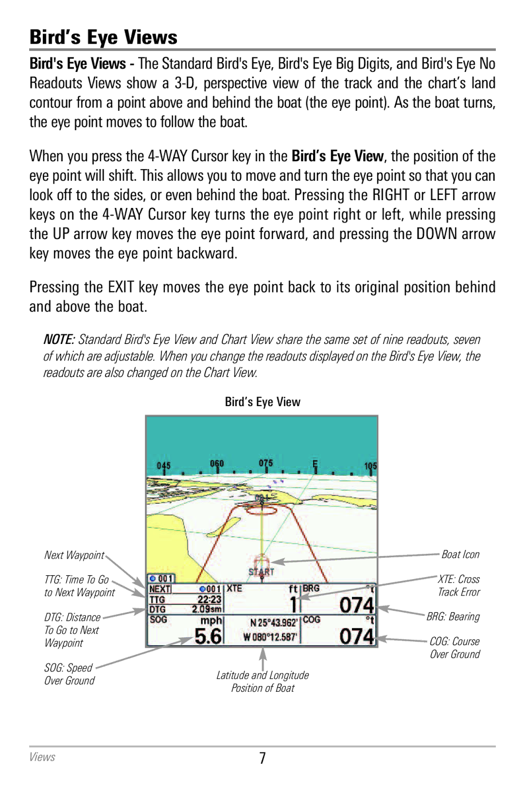 Humminbird 786CI manual Bird’s Eye Views 