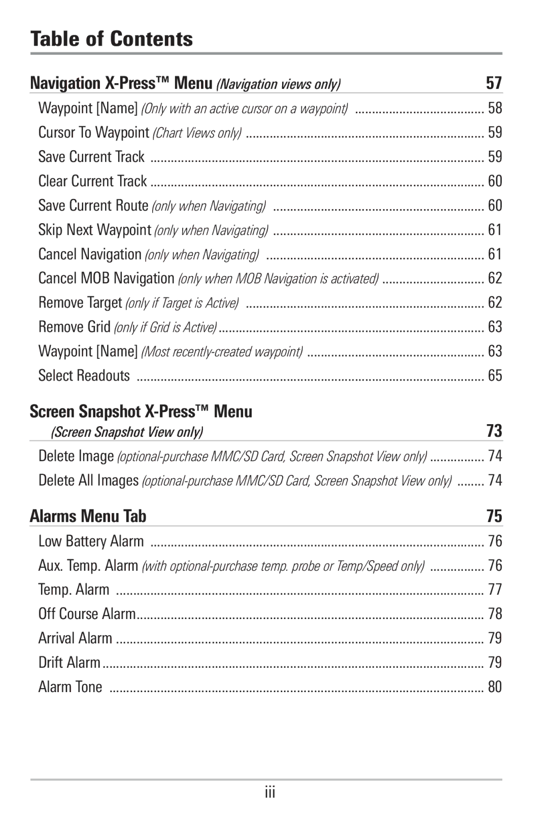 Humminbird 786CI manual Table of Contents 