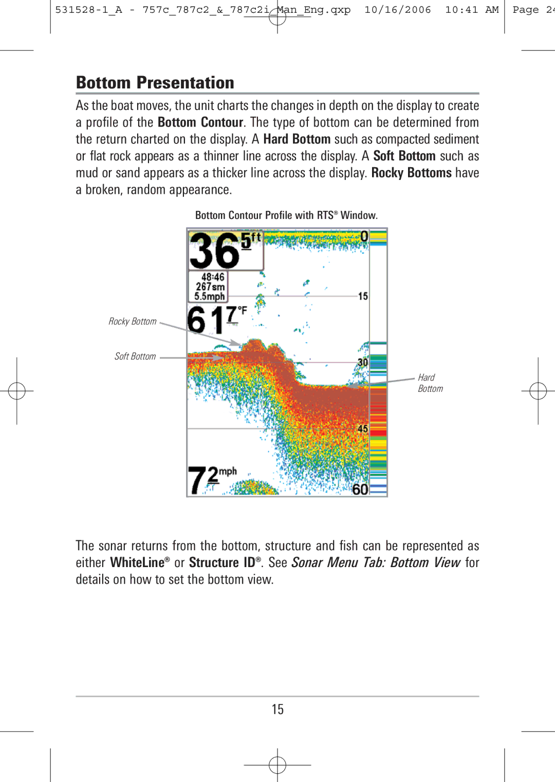 Humminbird 787c2i, 757c manual Bottom Presentation 