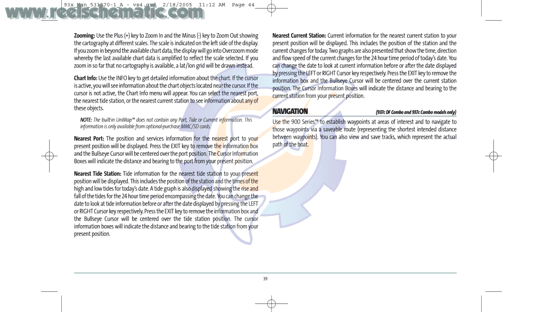 Humminbird 937C COMBO, 937C DF COMBO manual Navigation 