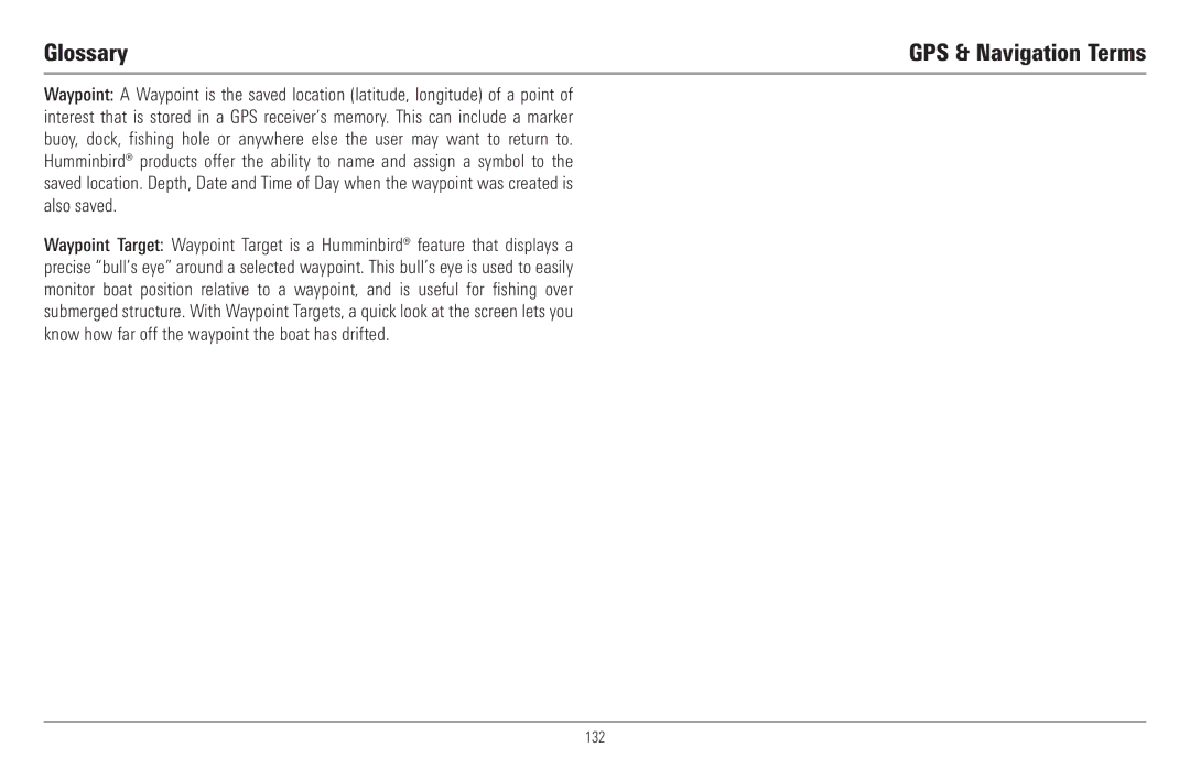 Humminbird 957C, 917C manual Glossary 