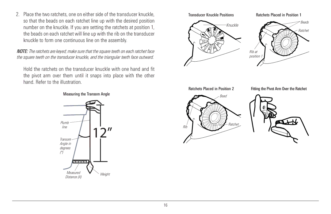 Humminbird 957C, 917C manual Knuckle to form one continuous line on the assembly 