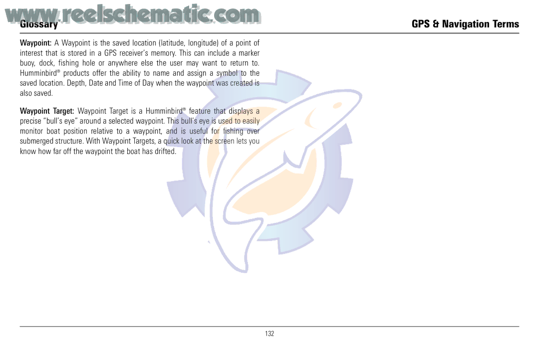 Humminbird 957C manual Glossary GPS & Navigation Terms 