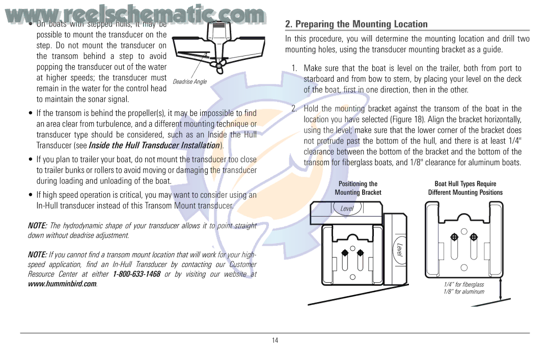 Humminbird 957C manual Preparing the Mounting Location, Level 