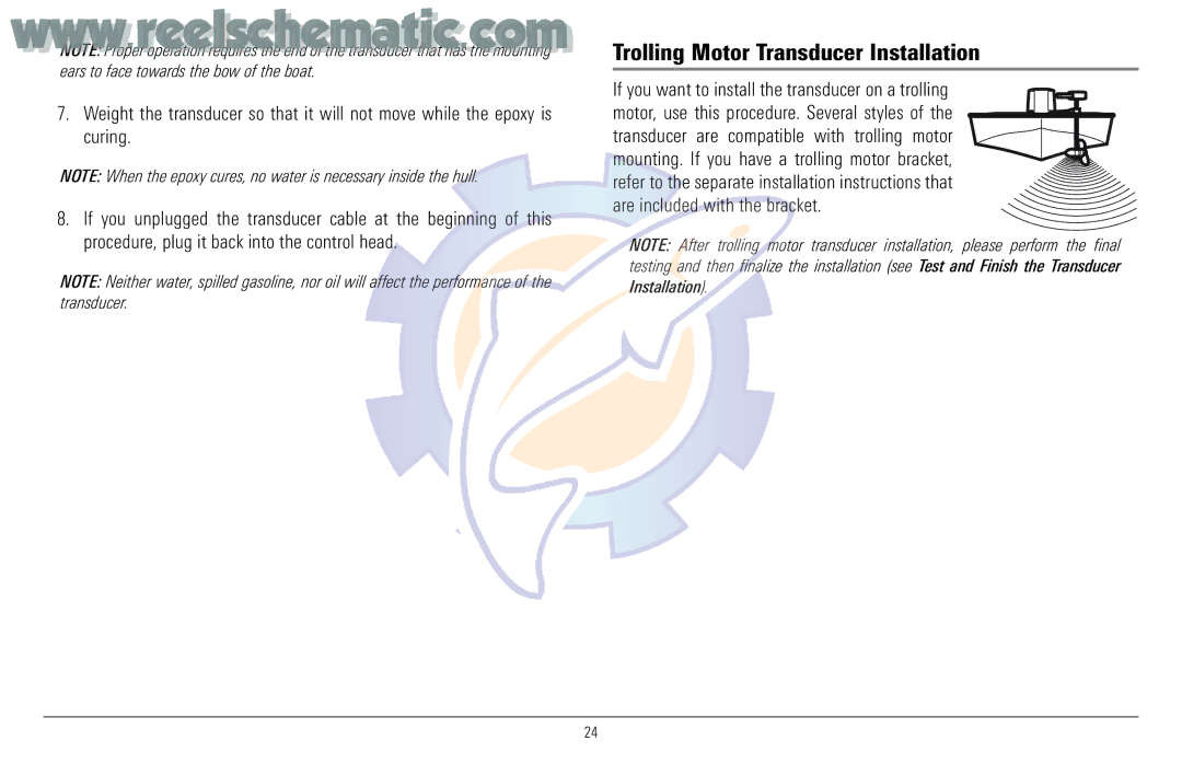 Humminbird 957C manual Trolling Motor Transducer Installation, Are included with the bracket 