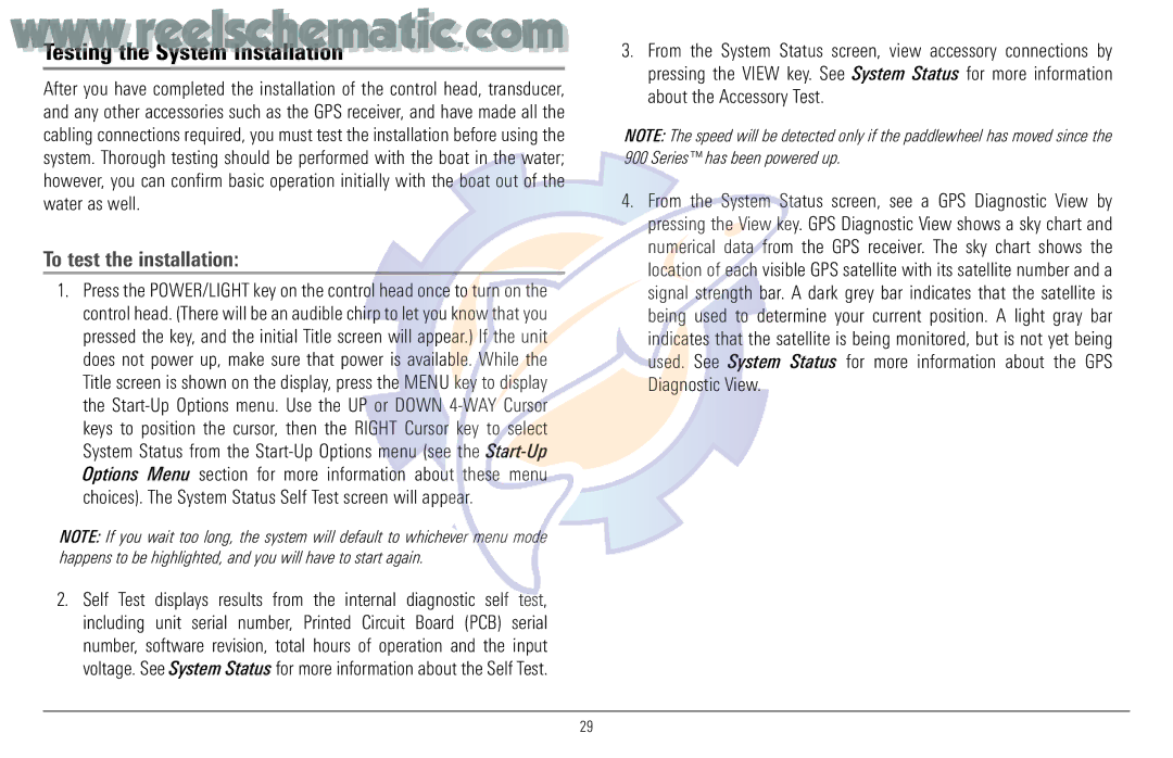 Humminbird 957C manual Testing the System Installation, To test the installation 