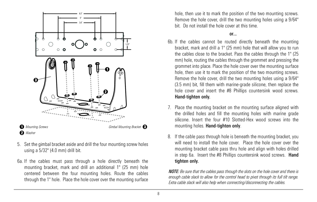 Humminbird 967C manual Mounting Screws 