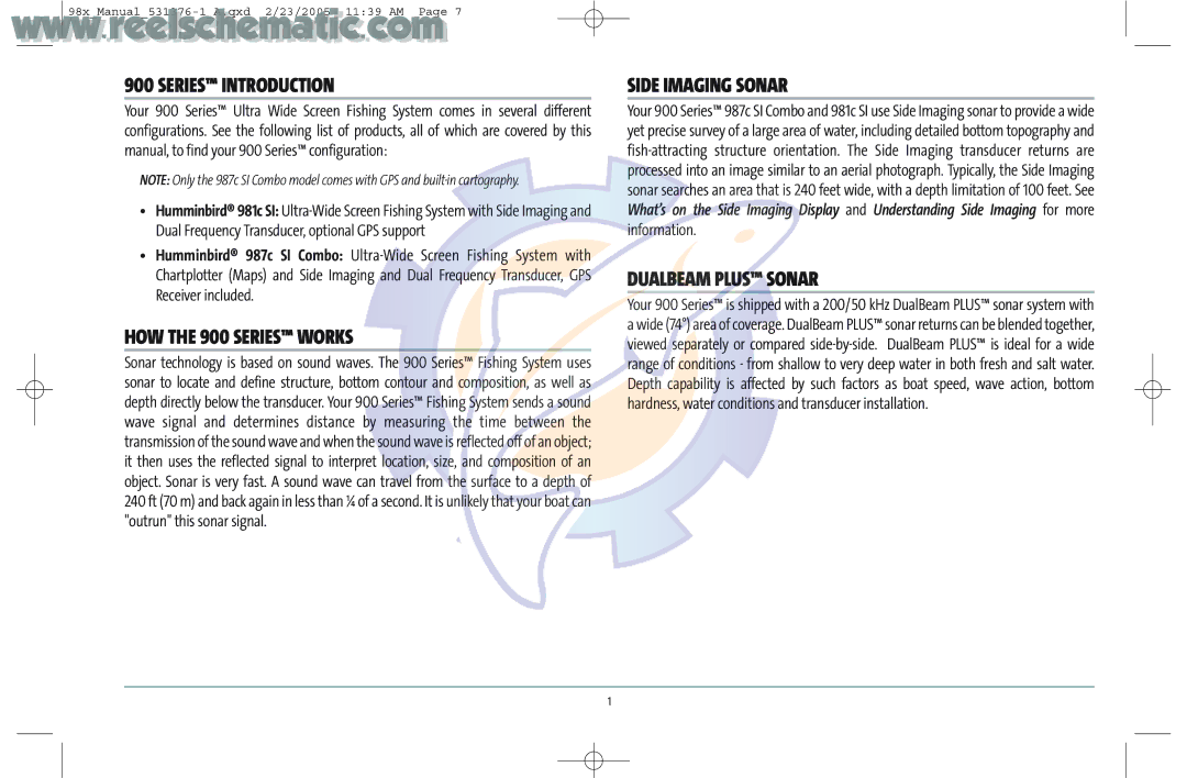 Humminbird 987C SI COMBO manual Series Introduction, HOW the 900 Series Works, Side Imaging Sonar, Dualbeam Plus Sonar 