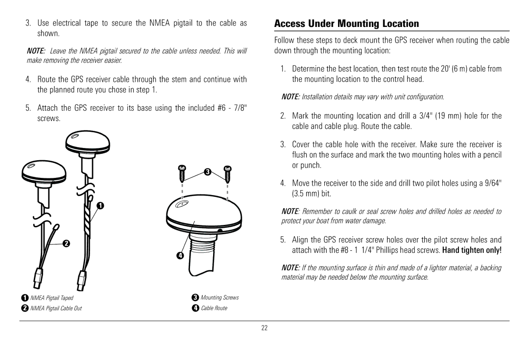 Humminbird 900 Series, 997c Combo manual Access Under Mounting Location 