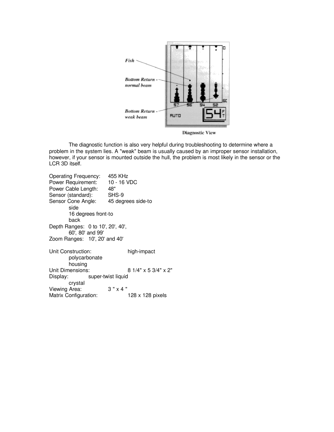 Humminbird LCR 3D manual SHS-9 