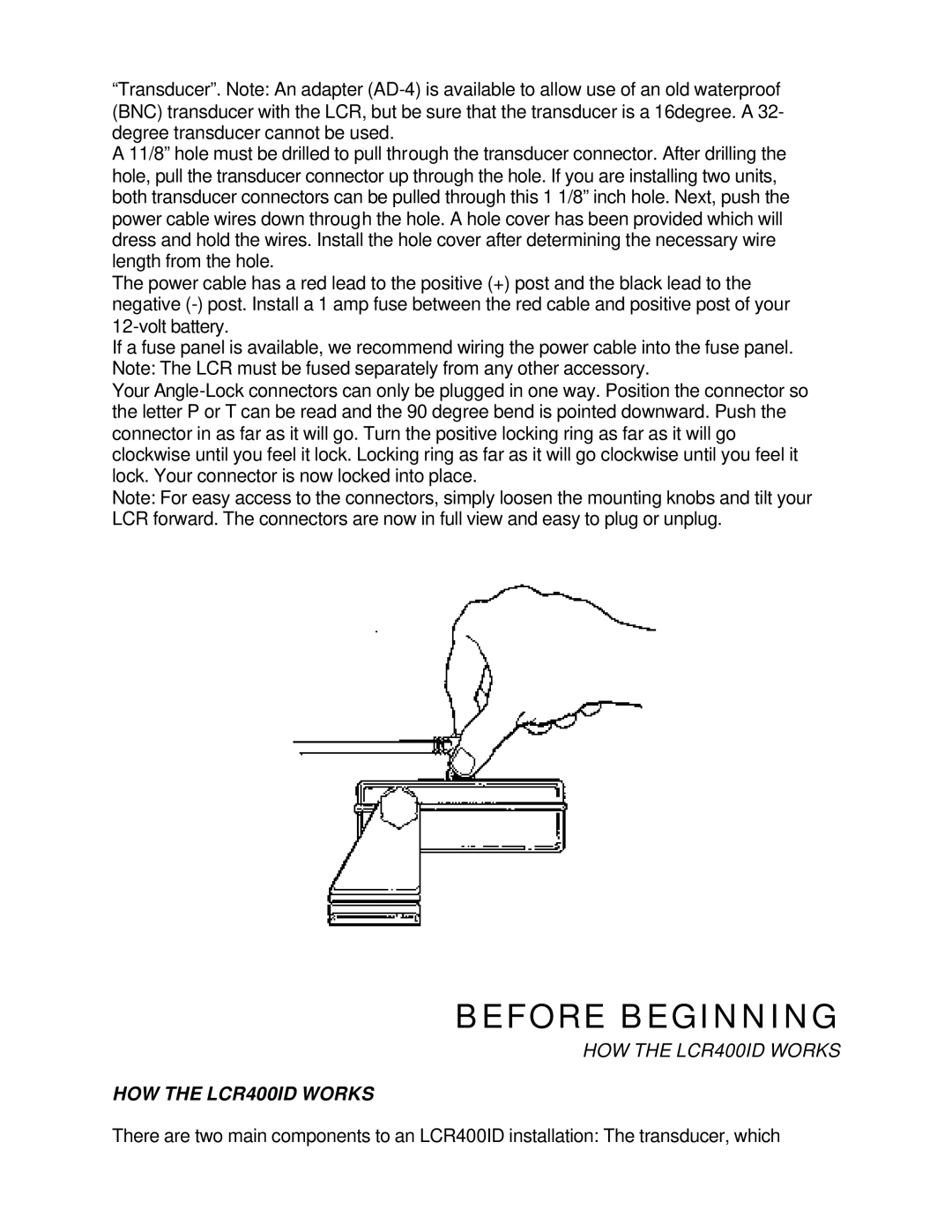 Humminbird LCR 400 ID manual Before Beginning, HOW the LCR400ID Works 