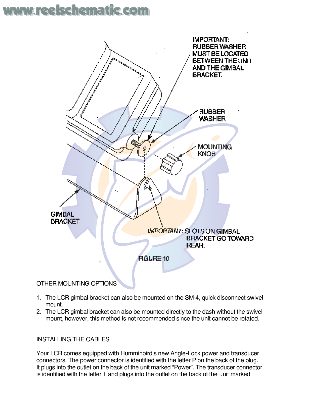 Humminbird LCR 40.ID manual Other Mounting Options, Installing the Cables 