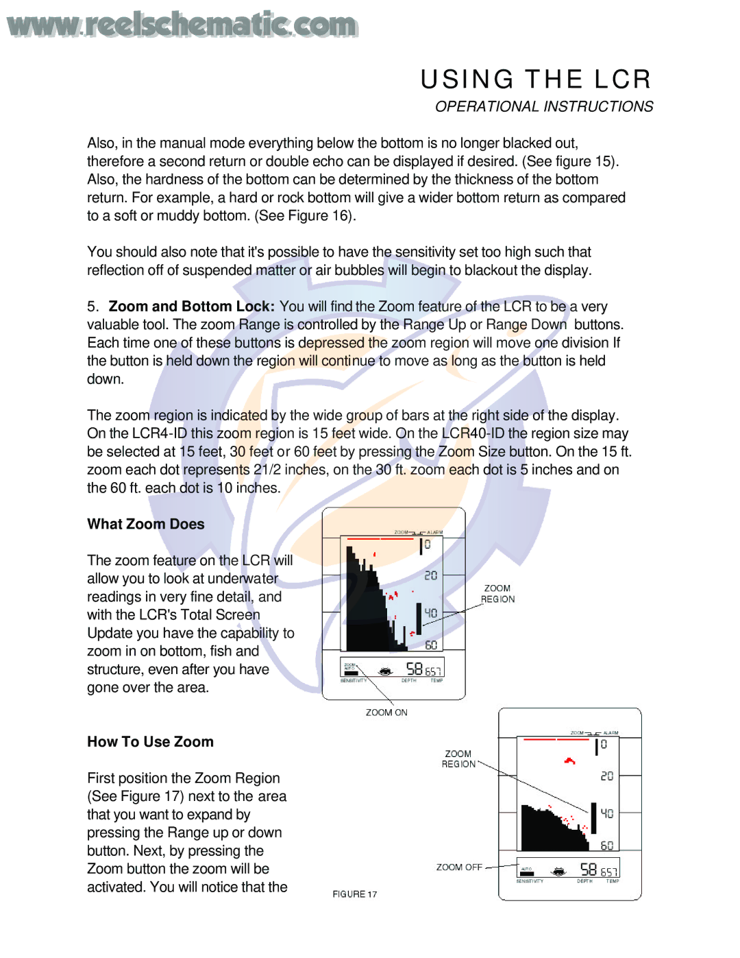 Humminbird LCR 40.ID manual What Zoom Does, How To Use Zoom 