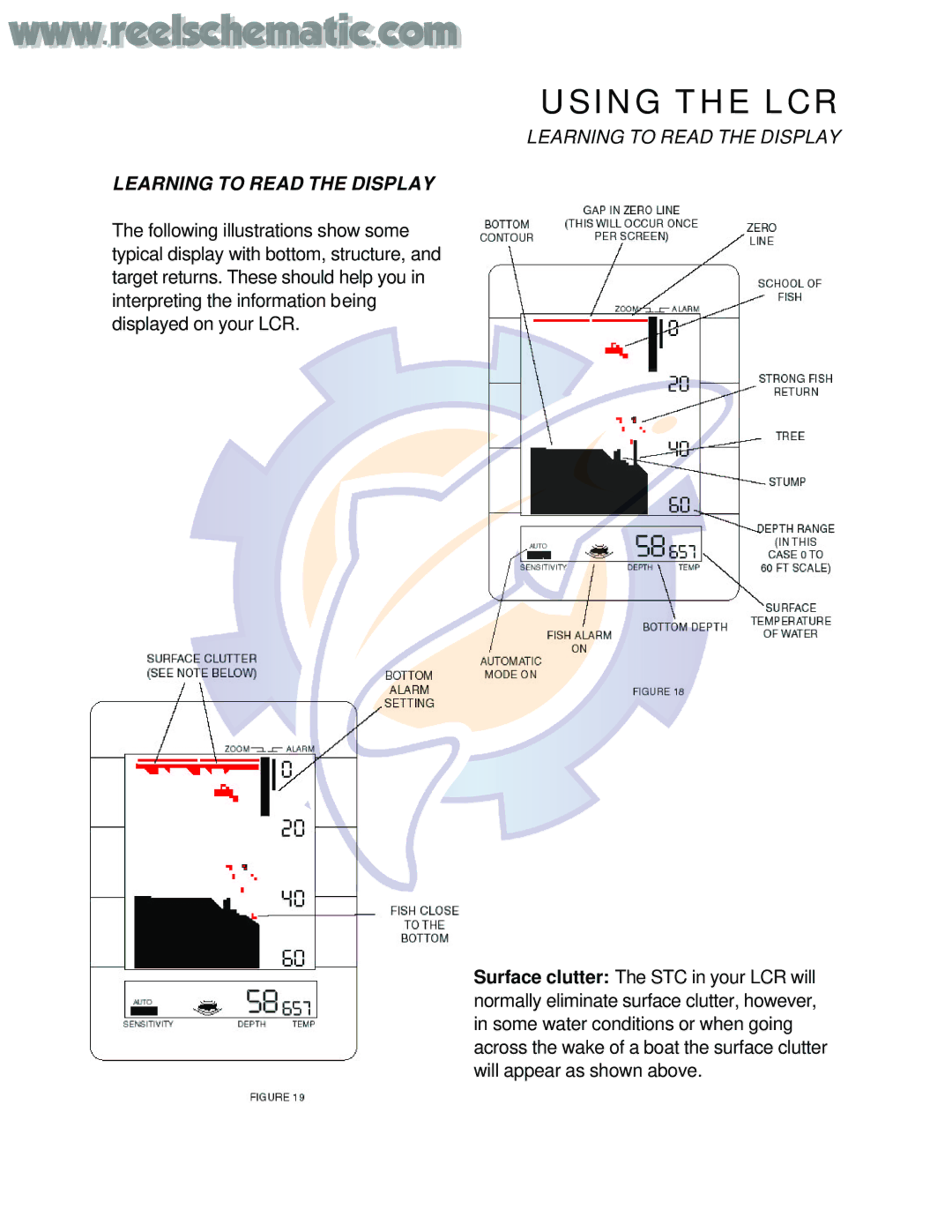 Humminbird LCR 40.ID manual Learning to Read the Display 