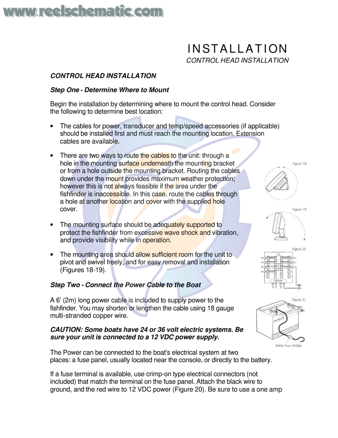 Humminbird LCR120 manual Control Head Installation, Step One Determine Where to Mount 