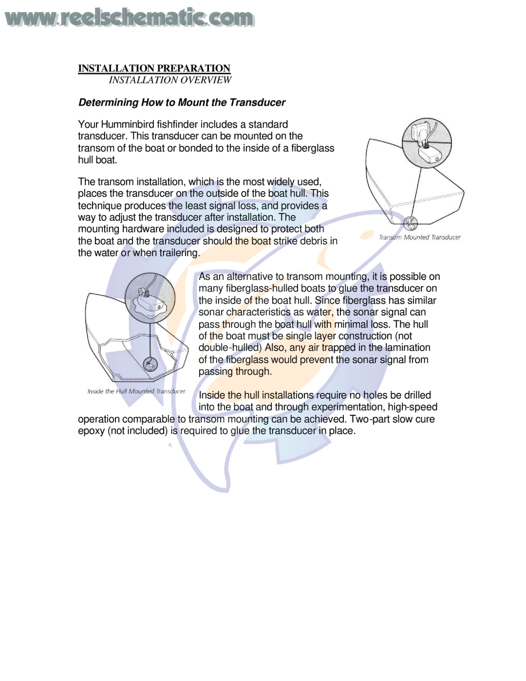 Humminbird LCR120 manual Determining How to Mount the Transducer 