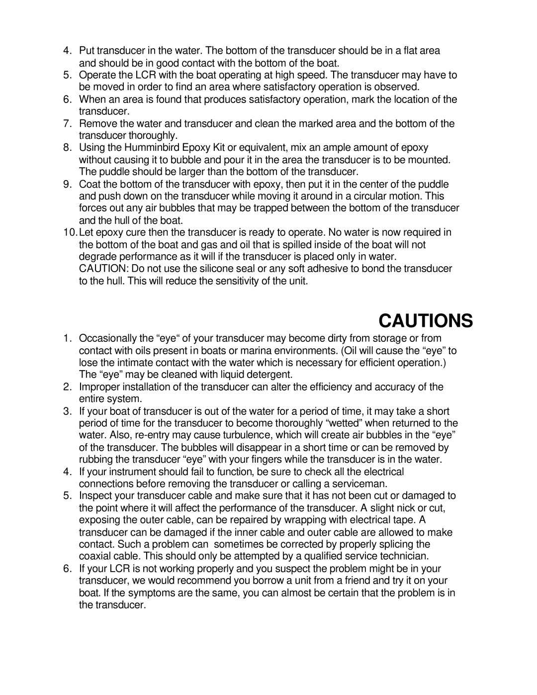 Humminbird LCR4 ID manual 