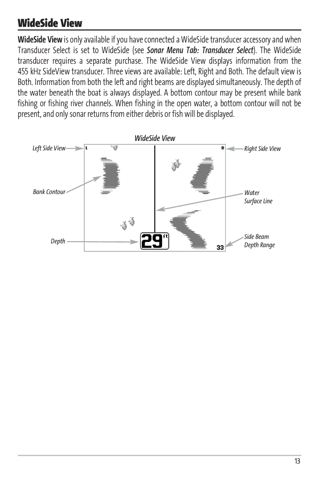 Humminbird Matrix 97 manual WideSide View 