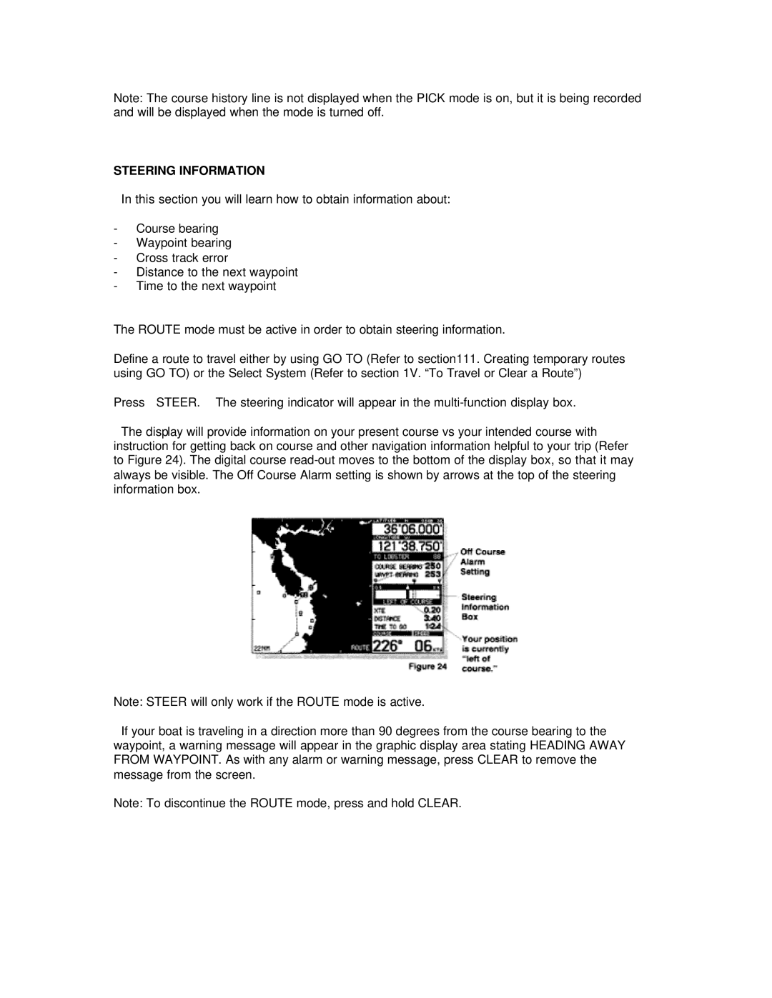 Humminbird NS 10 manual Steering Information 