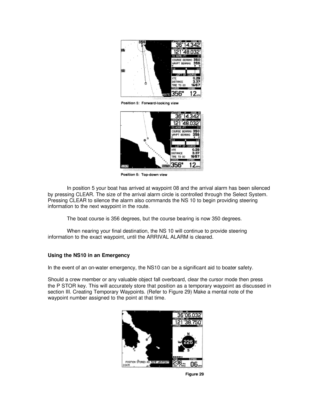 Humminbird NS 10 manual Using the NS10 in an Emergency 