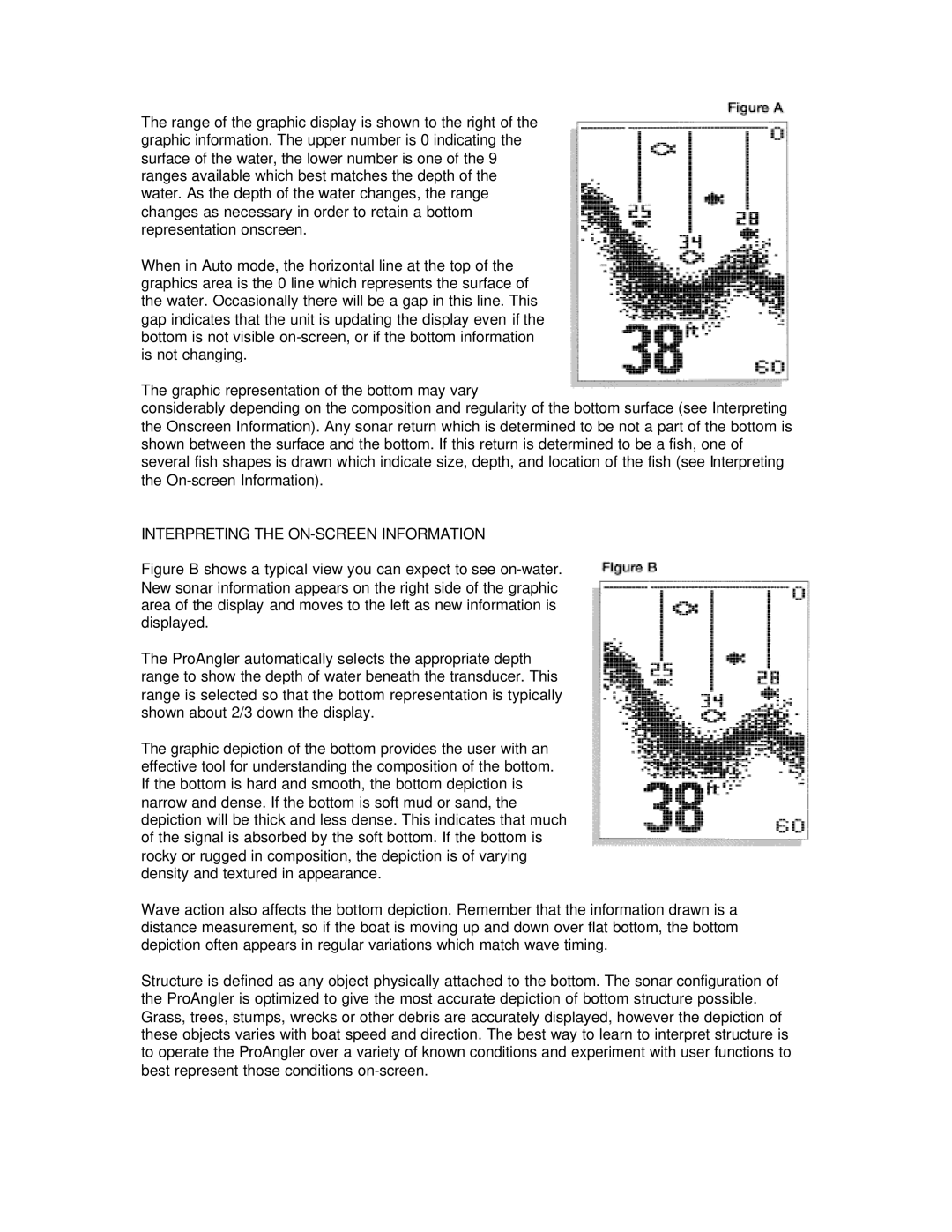 Humminbird ProAngler manual Interpreting the ON-SCREEN Information 