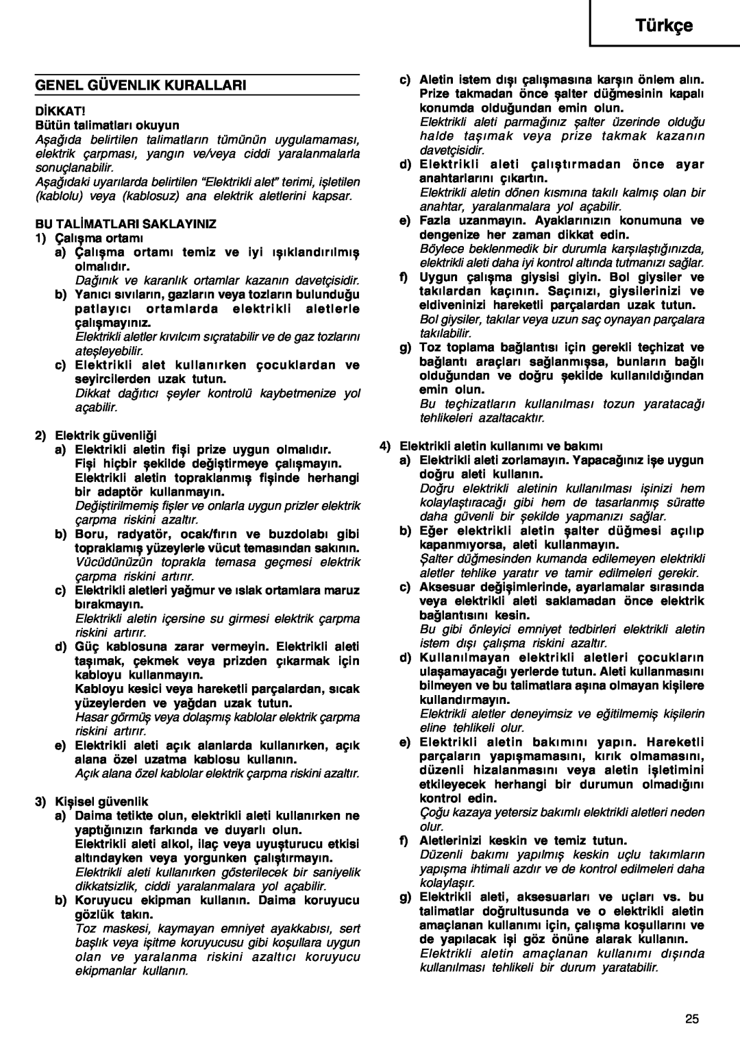 Humminbird RB 40VA manual Türkçe, Genel Güvenlik Kurallari 