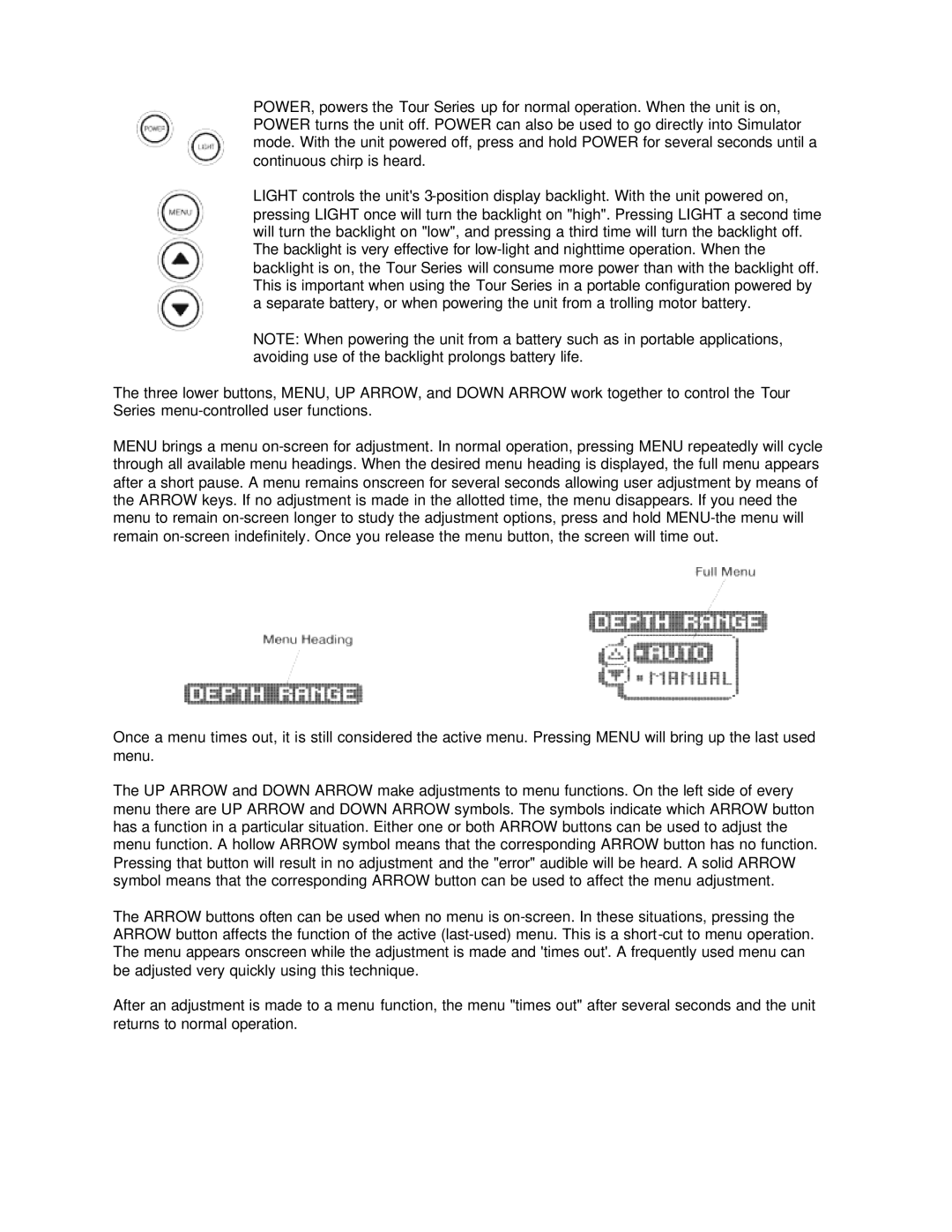 Humminbird Tour Series manual 